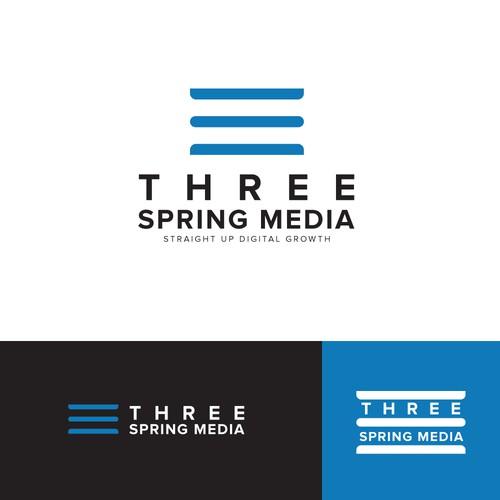 Three Spring Media logo rebrand Design by DesignNavigator