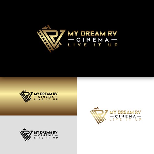 RV COMPANY EXPANDS INTO MOVIES AND PRODUCTION . NEED TO BLEND TO EXISTING LOGO Design by Atank