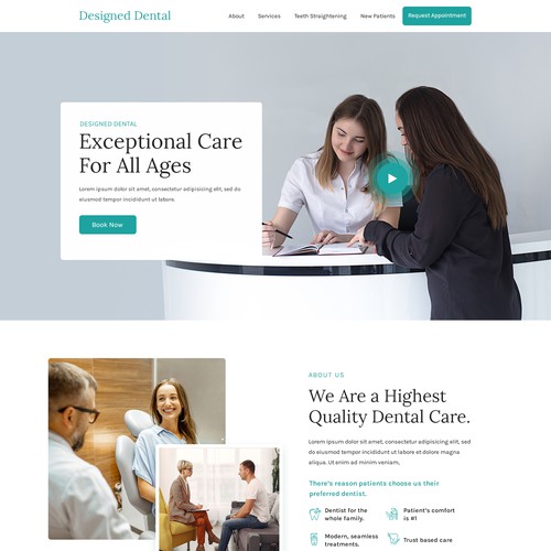 Home page for dental practice Design by AKDCreative