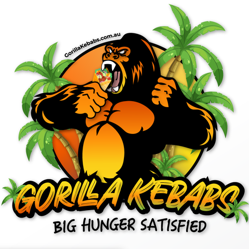 Design a hipster cartoon/restaurant fast food style logo for Gorilla Kebabs. Design by JoyDesign:)