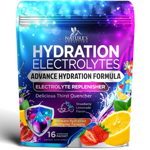 Refreshing Hydration Electrolytes Design Needed for Nature's Nutrition Design by agooshe