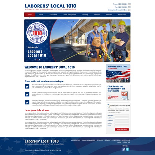 Create the next website design for Laborers Local 1010 Design von Googa