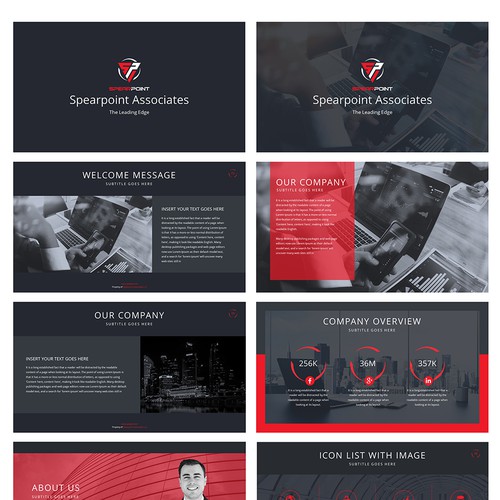 PowerPoint Template for security & technology startup Design by Graph Zoon