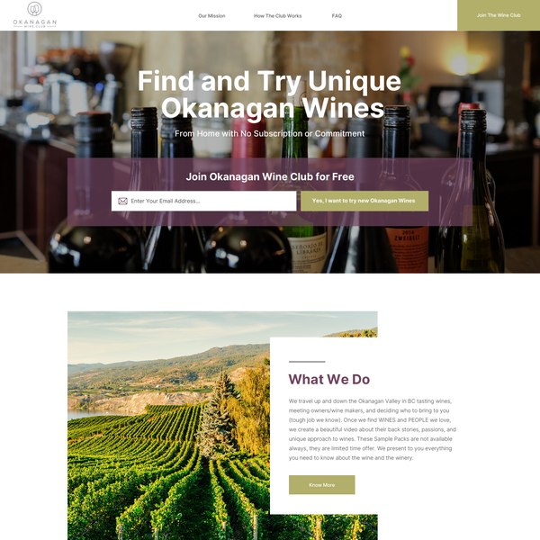 wordpress theme design for wine club