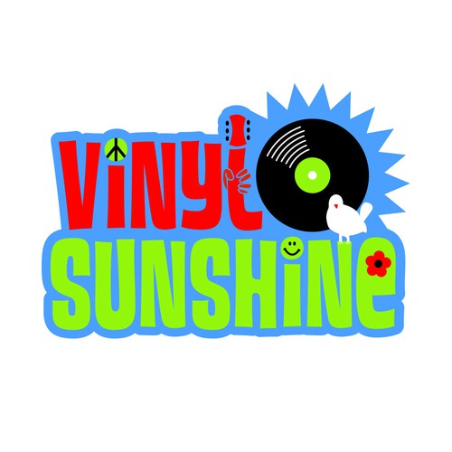 Vinyl Sunshine needs an uplifting retro, 60s/70s BAND logo Design by tgolub