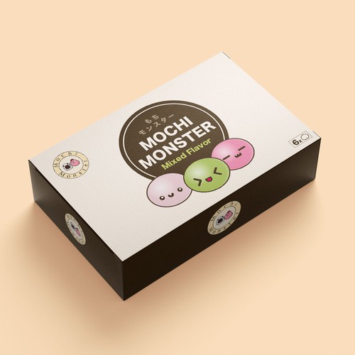 Create a packaging-design for mochi monster, concurso Embalagem de produto
