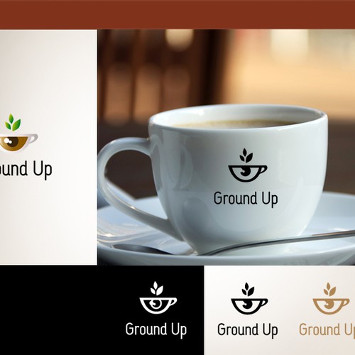 Create a logo for Ground Up - a cafe in AOL's Palo Alto Building serving Blue Bottle Coffee! Design por Adimo