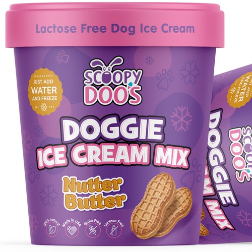 Dog Ice Cream Cup  Label Design by Jony I