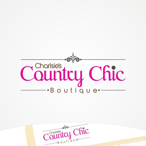 Create the next logo for charlsie s country chic boutique Logo