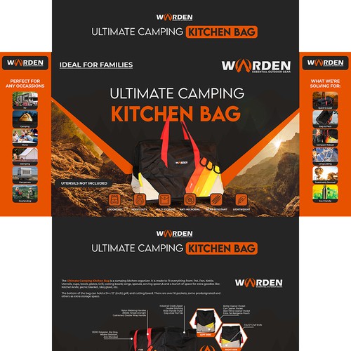 Camping Bag Retail Box design Design by ArtisteXz