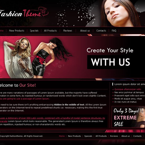 1-3 Page Website Template Design von PSdesigner