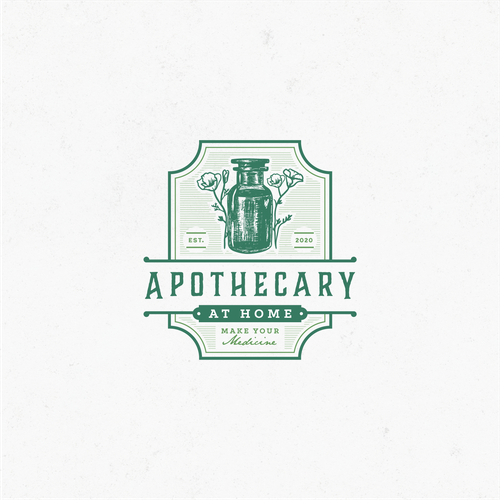 Vintage apothecary inspired logo for herbalist subscription box Design by RobertEdvin