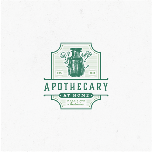 Vintage apothecary inspired logo for herbalist subscription box Diseño de RobertEdvin