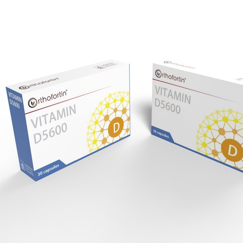 Box for Nutritional Supplement with Vitamin D Design por MZ.Studio