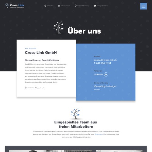 Web agency looking for creative & outstanding web design Design by Studio Ubique