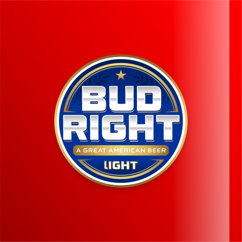 Bud Right.  The great new American Beer for good ol' fashioned American beer drinkers. Design by Voos Studio