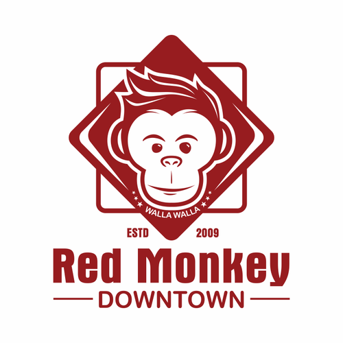 new monkey logo Design by d'jront