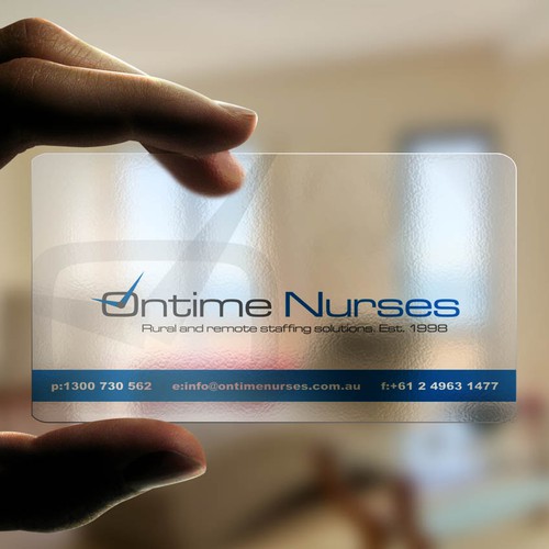 logo and business card for Ontime Nurses Réalisé par ROSARTS