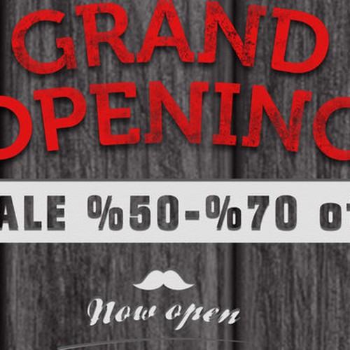 CASUAL STREET WEAR CLOTHING STORE GRAND OPENING SIGN Design by Saharsa
