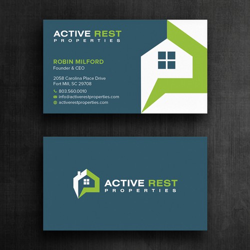 Modern Business Cards for Active Rest Properties Design by Felix SH