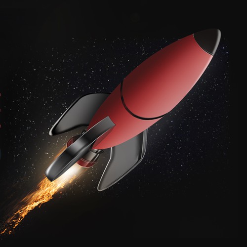 Modernized Rocket Graphics Design Branding Asset Design by nme2009