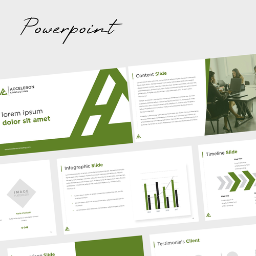 Modern impactful powerpoint template Design by YuhuuSTD