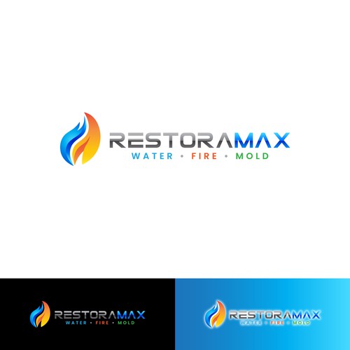 Restoration Company Branding. Design by RaccoonDesigns®