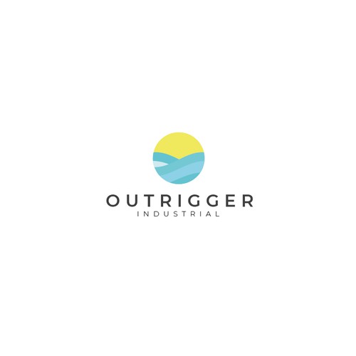 Rugged logo for a new industrial real estate development company called OUTRIGGER. Design by Bussetti Pierina