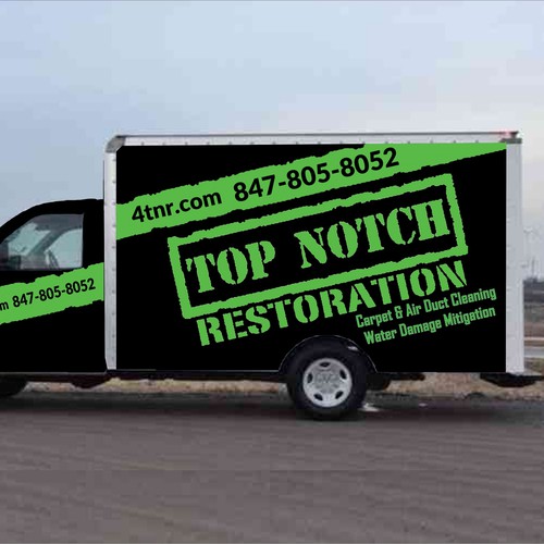 box truck wall 12x6ft to attract people to our service. Design by T i f a n y' s