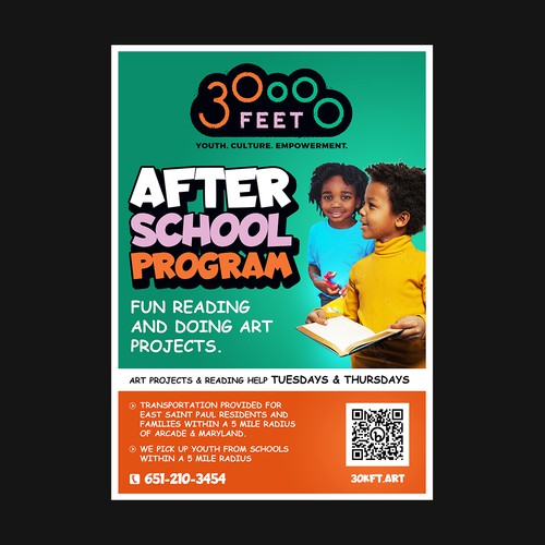 African American after school program flyer! Design by vsardju