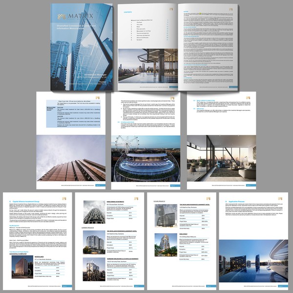 Design by Hamza Sittar titled "Word template design for Matrix Asset Management"