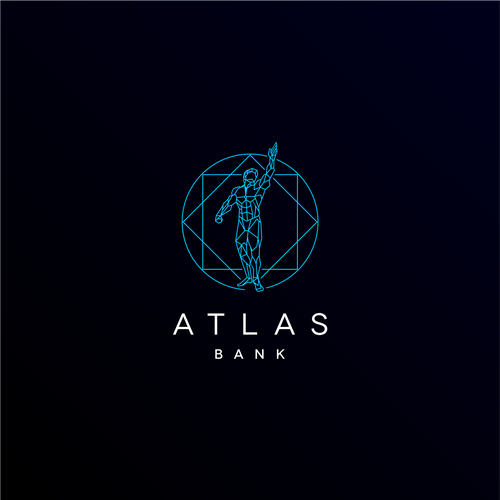 Logo for Atlas Online Bank. Design by kaschenko.oleg