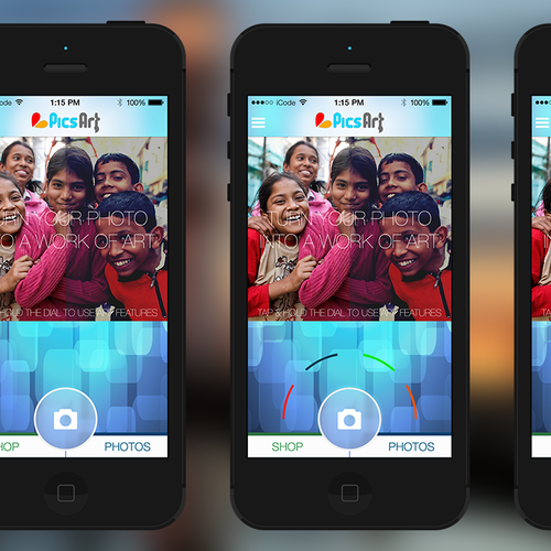Award winning design for best in class mobile app PicsArt Design by muchanis