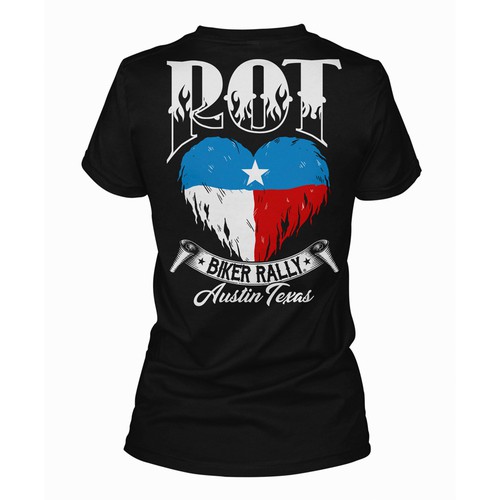 Large biker rally needs men's and women's t-shirt designs