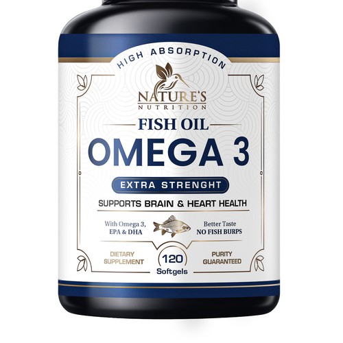 Designs | Omega 3 Fish Oil Design needed for Nature's Nutrition ...