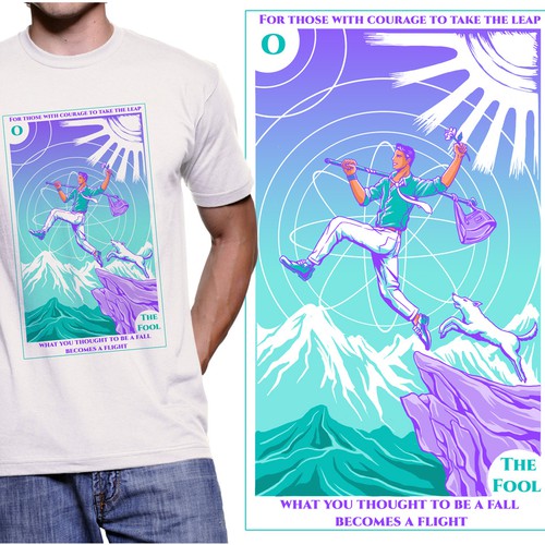 ********************* Tarot Card - The  Fool - inspired t shirt design ****************** Get Wild! Design by noodlemie