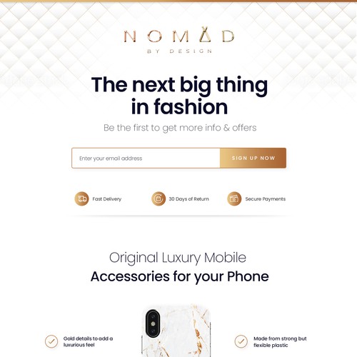 Landing page design contest entry by Neef