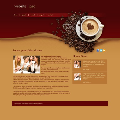 1-3 Page Website Template Design von webpagini