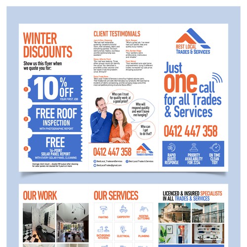 Design a Powerful New Flyer for Best Local Trades & Services Design by Muhammad Shahrooz