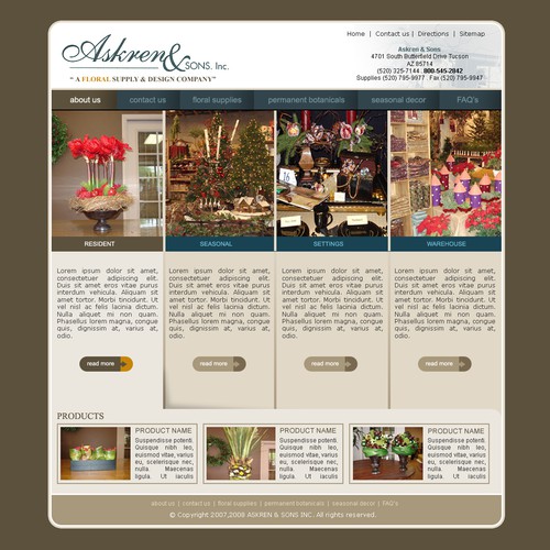 Web page design contest entry by Drahcir