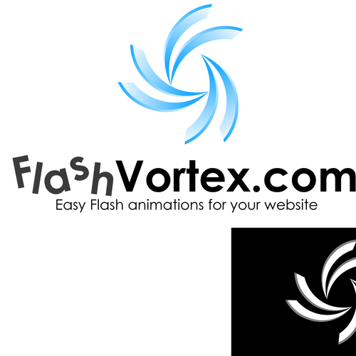 FlashVortex.com logo Diseño de jungga