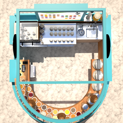 コンペ「Design a 3D render for food serving kiosk」のデザイン by Ann Davisさん 