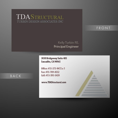 modern professional business card for a structural