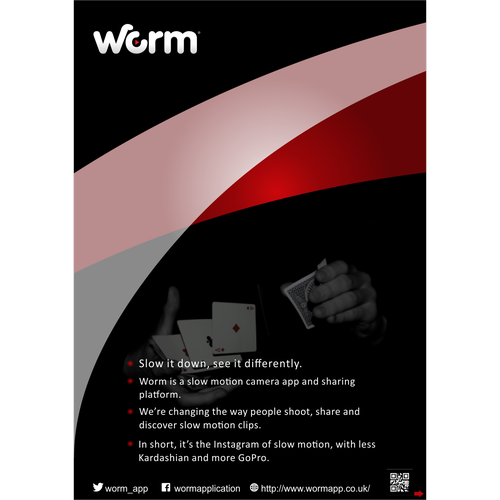 Flyer design for slow motion app Diseño de chapmuna