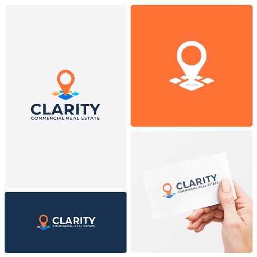 Logo + Brand Guide for Clarity Commercial Real Estate Design by Oranye Putih