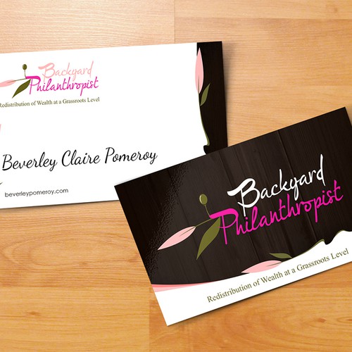 Backyard Philanthropist needs a new business card design Design by Mazco