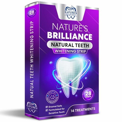 Natural Design Needed for Nature's Brilliance Whitening Strips Design by GenScythe