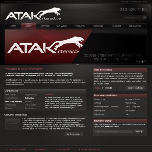 Interactive Services Agency Web Redesign - Award Winner Wanted Design by der-lukas