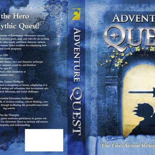 Book Cover for Adventure Quest, the Live-Action Roleplaying Game Design by LiquidFlame