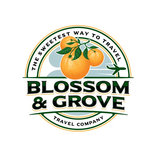 Vintage Orange Blossom Logo design for Travel Company Design réalisé par Ibnu Ardi